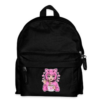Anime Ramen - Kinder Rucksack - Schwarz - Vorne