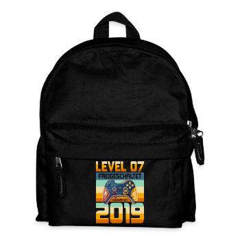 7. Geburtstag Junge Mädchen 2019 Gaming Gamer - Kinder Rucksack - Schwarz - Vorne