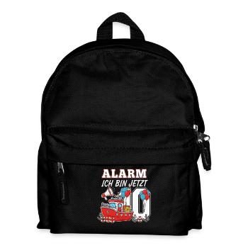 Alarm Ich Bin Jetzt 9 Feuerwehr Geburtstag - Kinder Rucksack - Schwarz - Vorne