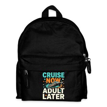 Kreuzfahrt-oma, Oma An Deck, - Kinder Rucksack - Schwarz - Vorne
