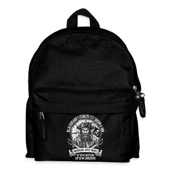 Black Beard Pirate Graphic Barbados - Kids' Backpack - black - Front