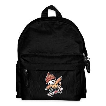 Skateboarding Boy Comic Style - Kids' Backpack - black - Front