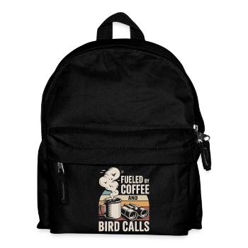 Énergie du café et chant d’oiseau - Sac à dos Enfant - noir - Devant
