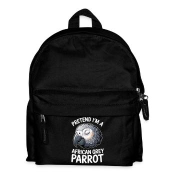 Expressions du perroquet gris Drôle de cadeau du perroquet gris - Sac à dos Enfant - noir - Devant