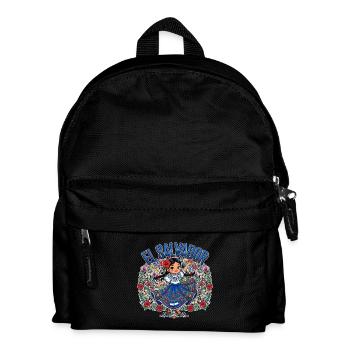 El Salvador Flag Salvadoran Girl Traditional - Kids' Backpack - black - Front