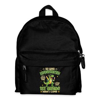 So Long Kindergarten 1. Klasse Dinosaurier - Kinder Rucksack - Schwarz - Vorne