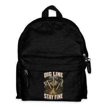 Fire Brigade Fire Brigade Groups Dig Line Stay Fine - Kids' Backpack - black - Front