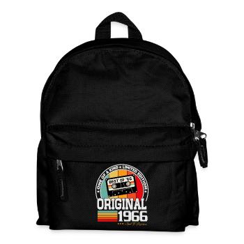 Original 1966 Jahrgang Retro Geburtstag Geschenk - Kinder Rucksack - Schwarz - Vorne