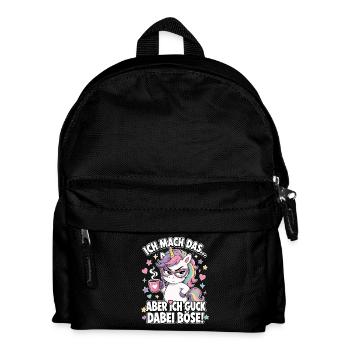 Ich Mach Das Aber Ich Guck Dabei Boese - Kinder Rucksack - Schwarz - Vorne