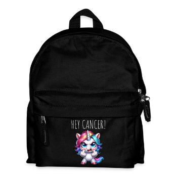 Hey Cancer Unicorn - Kids' Backpack - black - Front