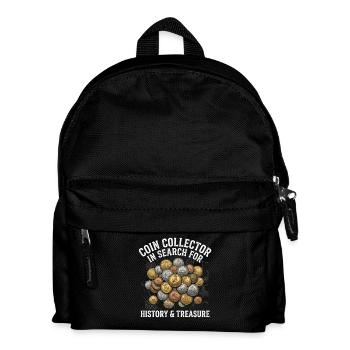 Collectionneurs de pièces à la recherche d’histoire - Sac à dos Enfant - noir - Devant