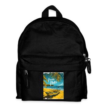 Puerto Plata Strandlandschaft Tropische Idylle - Kinder Rucksack - Schwarz - Vorne