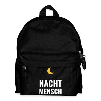 Nachtmensch – Schlichtes Statement - Kinder Rucksack - Schwarz - Vorne
