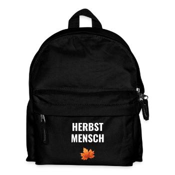 Herbstmensch – Schlichtes Statement - Kinder Rucksack - Schwarz - Vorne