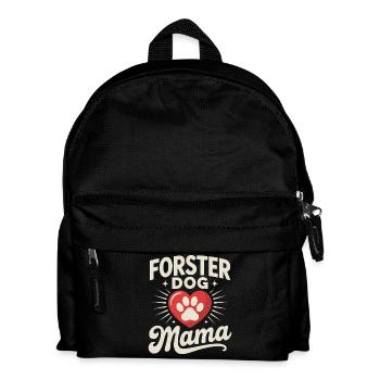 Foster Dog Mom - Dog Adopted Gift - Kids' Backpack - black - Front