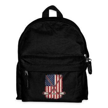 Hockey Flag USA Patriotic - Kids' Backpack - black - Front