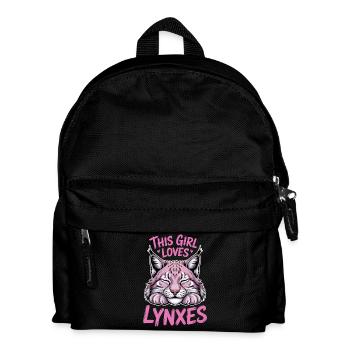 Lynx Sayings Lynx Girl Funny Lynx Gift - Kids' Backpack - black - Front