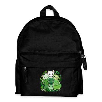 Kleeblatt Katzenbande - Kinder Rucksack - Schwarz - Vorne
