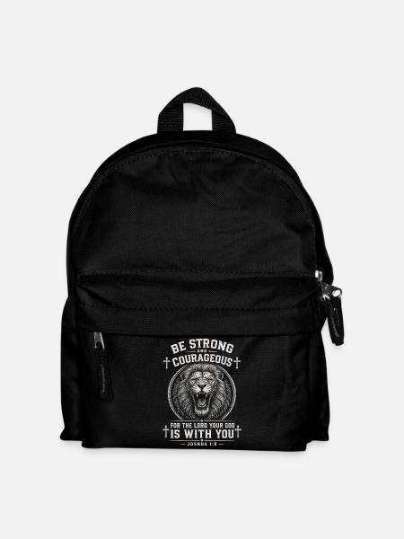 Mutiger Löwenglaube - Kinder Rucksack - Schwarz