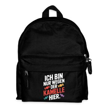 Karneval Nur Wegen Der Kamelle Hier Karnevalszug - Kinder Rucksack - Schwarz - Vorne