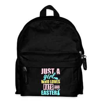 Einfach ein Mädchen, das Ratten und Ostern liebt - Kinder Rucksack - Schwarz - Vorne