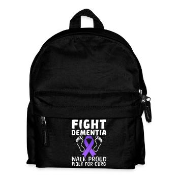 Fight Dementia Walk Proud Walk For Cure Awareness - Kinder Rucksack - Schwarz - Vorne