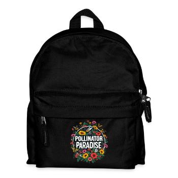 Pollinator Paradise Garten - Kinder Rucksack - Schwarz - Vorne