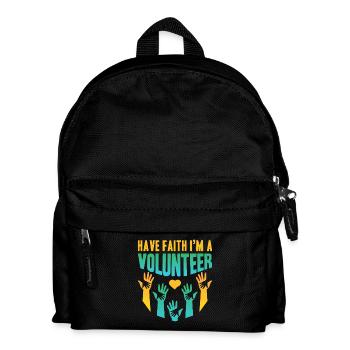 Appréciation du bénévole : ayez foi Je suis bénévole - Sac à dos Enfant - noir - Devant