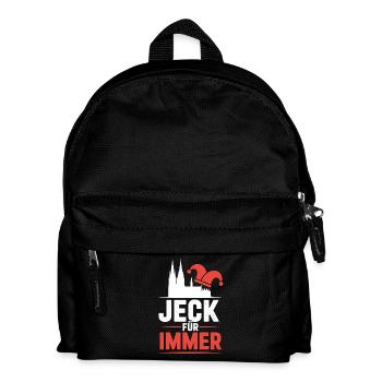 Jeck Für Immer Kölner Karneval Kölle Alaaf Kostüm - Kinder Rucksack - Schwarz - Vorne