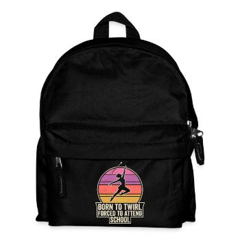 Geboren zum Twirl – Schulpflicht - Kinder Rucksack - Schwarz - Vorne