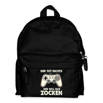 Retro GamePad Spruch: Der tut nichts - Kinder Rucksack - Schwarz - Vorne