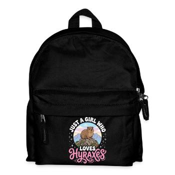 Juste une fille qui adore les hyraxes de roche. - Sac à dos Enfant - noir - Devant