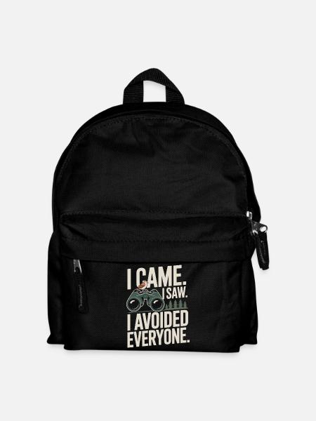 Je suis venu, j’ai vu, j’ai évité tout le monde - Sac à dos Enfant - noir