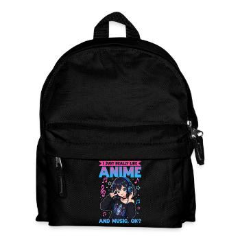 Anime et musique Chibi - Sac à dos Enfant - noir - Devant