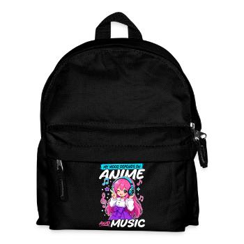 Anime et musique Chibi - Sac à dos Enfant - noir - Devant