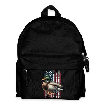Mallard Duck US Stockente - Kinder Rucksack - Schwarz - Vorne