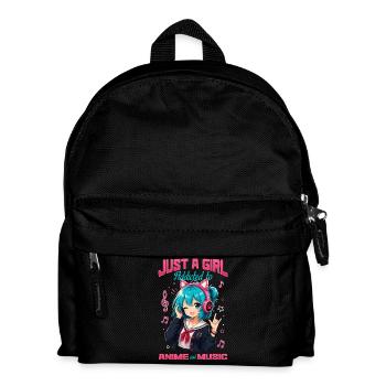 Anime et musique Chibi - Sac à dos Enfant - noir - Devant