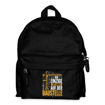  Der Einzige Mit Ahnung Auf Der Baustelle Lustiger - Kinder Rucksack - Schwarz - Vorne