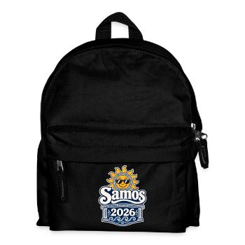 Samos 2026 Sun Symbol Logo - Kids' Backpack - black - Front