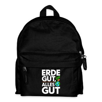 Erde Gut Alles Gut Umweltschutz Natur Mutter Erde - Kinder Rucksack - Schwarz - Vorne