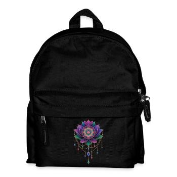 Spiritualité Géométrie Sacrée Fleur de Lotus Zen - Sac à dos Enfant - noir - Devant