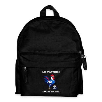 Coq du Stade Mascotte - Patron du Stade - humour - Sac à dos Enfant - noir - Devant