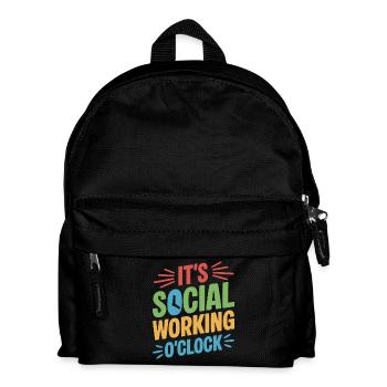 Social Worker Quota Working Social Work - Kids' Backpack - black - Front