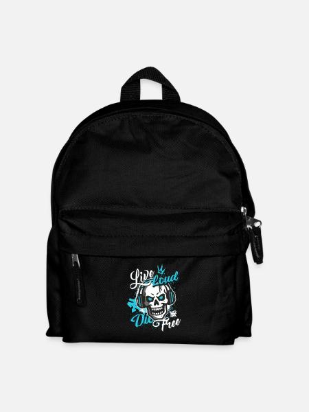 Live Loud Shirt - Kinder Rucksack - Schwarz