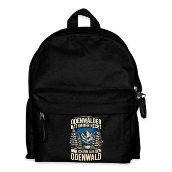  Odenwälder Hat Immer Recht Und Ich Bin Aus Dem - Kinder Rucksack - Schwarz - Vorne