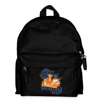 Breakfast Sunday Morning Breakfast Club Funny - Kids' Backpack - black - Front