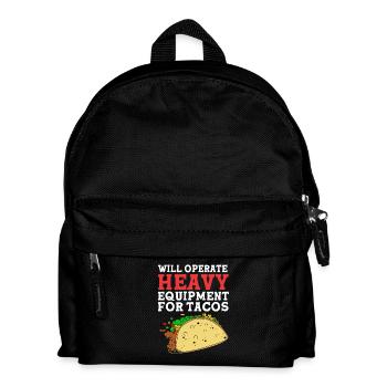 Construction site excavator driver excavation - Kids' Backpack - black - Front