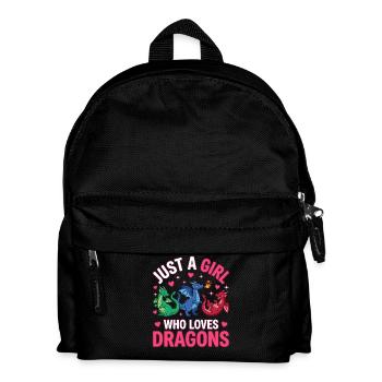 Just a Dragon-Loving Girl - Kids' Backpack - black - Front