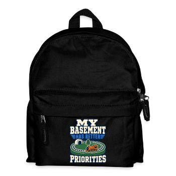 Model railway layout, - Kids' Backpack - black - Front