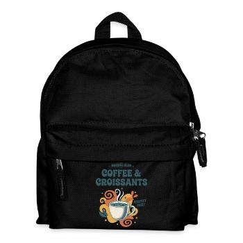 Breakfast Morning Bliss Coffee And Croissants - Kids' Backpack - black - Front